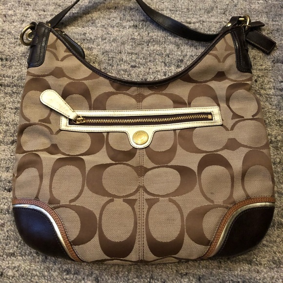 Coach Signature Print Crescent W/Shoulder Strap - Picture 5 of 8